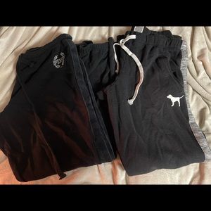 Pink brand sweats bundle both size med black womens
